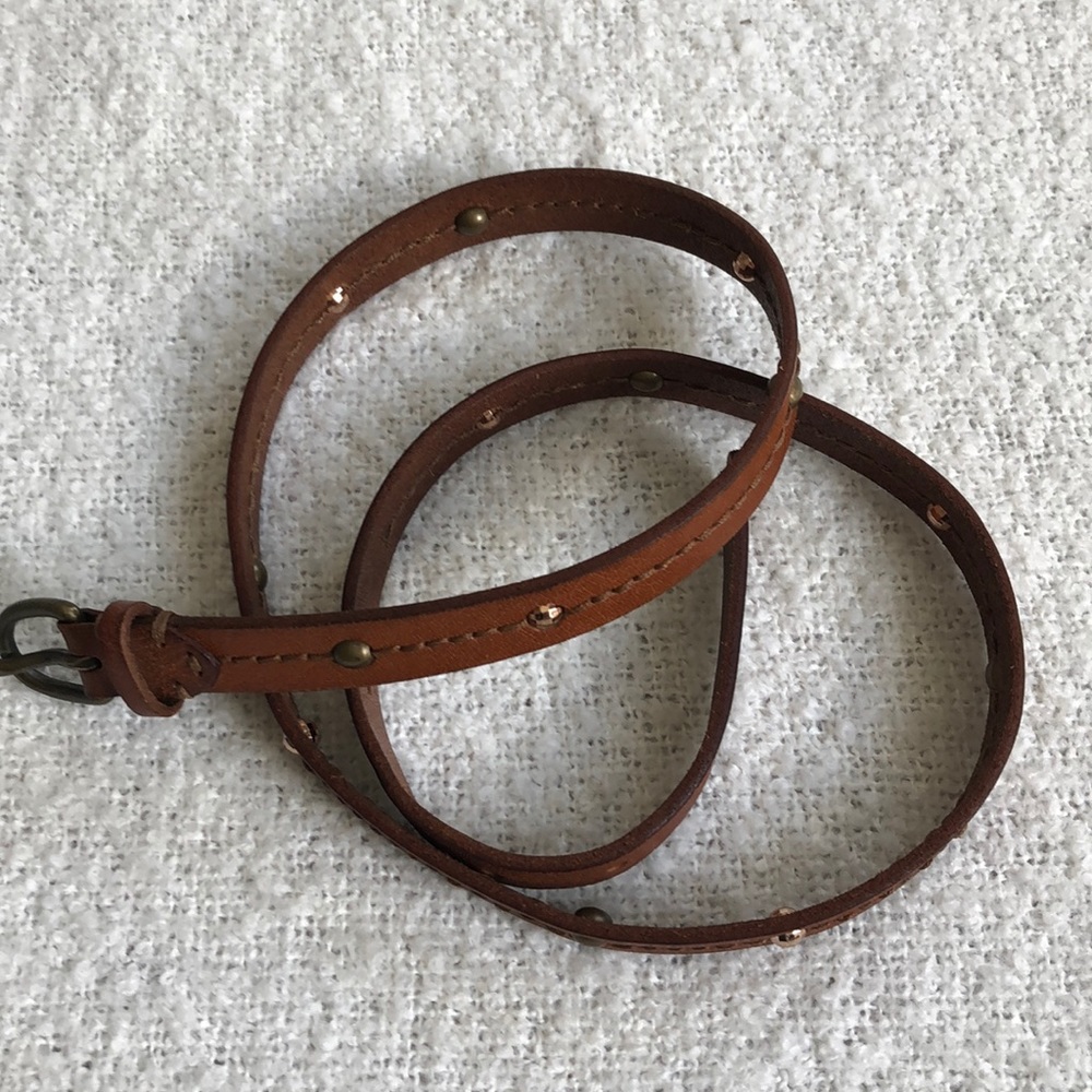 Hollister brown leather Belt, Size M/L?